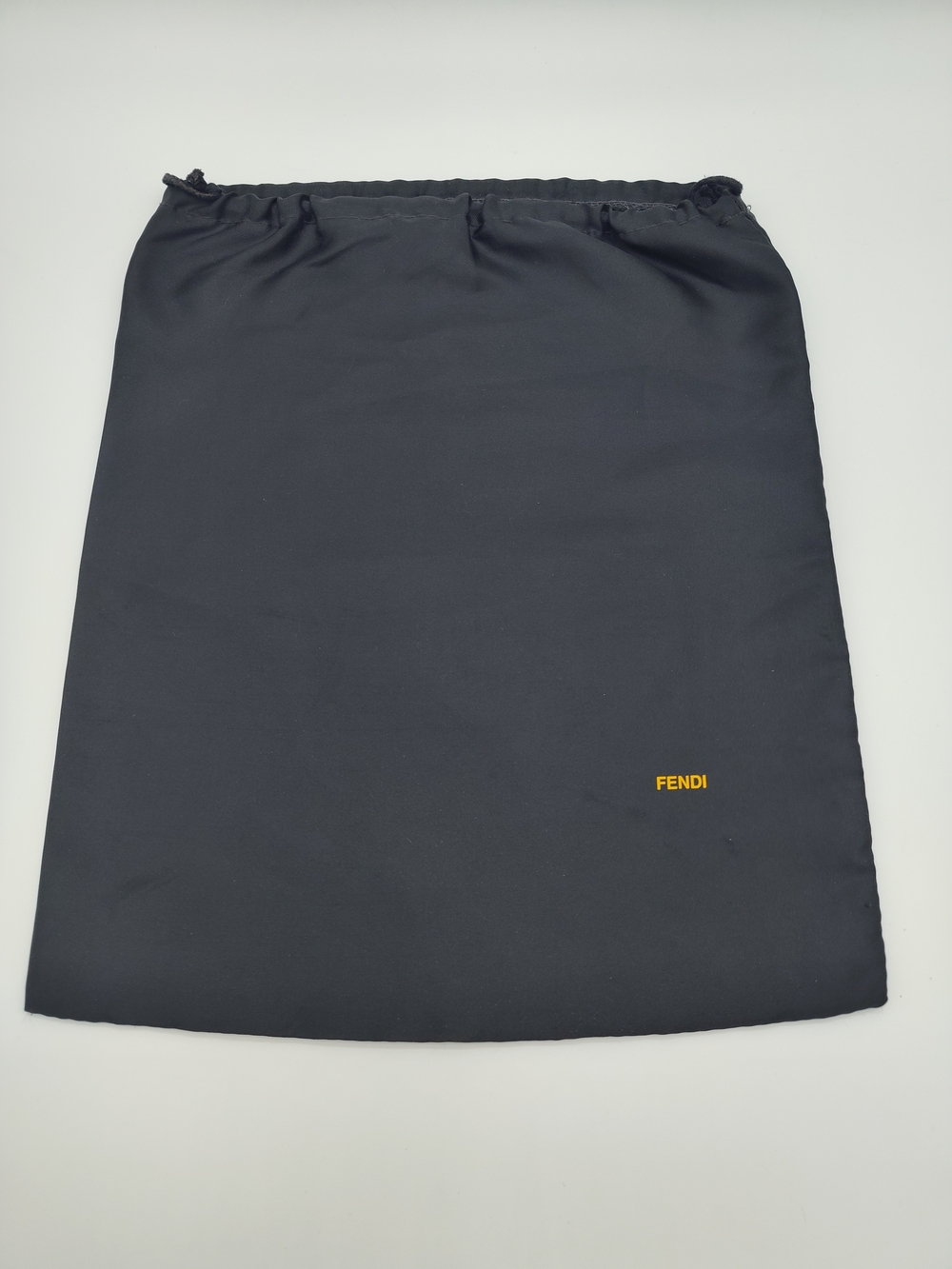 FENDI Black Dust Bag XL Drawstring Storage Pouch Italy 14x14.5 Luxe EUC